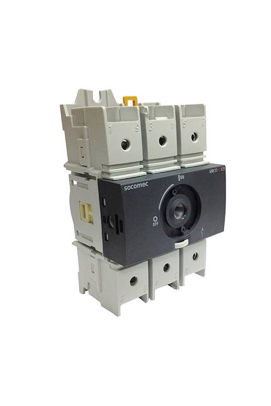Szakaszoló be-ki kapcsoló alapkészülék 125A 3P ráépíthető sorolható fix Sirco M3 SOCOMEC - 22003011
