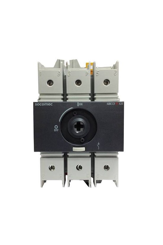 Szakaszoló be-ki kapcsoló alapkészülék 125A 3P ráépíthető sorolható fix Sirco M3 SOCOMEC - 22003011