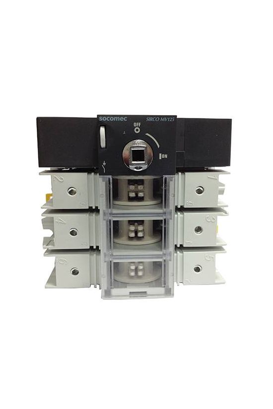Szakaszoló be-ki kapcsoló alapkészülék 125A 3P ráépíthető sorolható fix Sirco MV SOCOMEC - 22003012