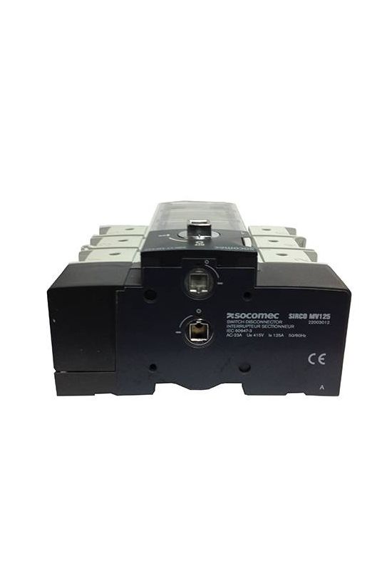 Szakaszoló be-ki kapcsoló alapkészülék 125A 3P ráépíthető sorolható fix Sirco MV SOCOMEC - 22003012