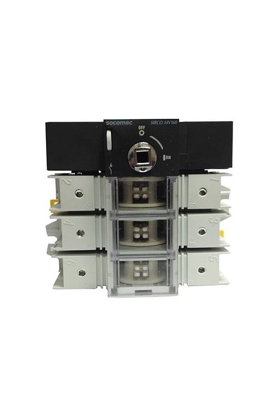 Szakaszoló be-ki kapcsoló alapkészülék 160A 3P ráépíthető sorolható fix Sirco MV SOCOMEC - 22003016
