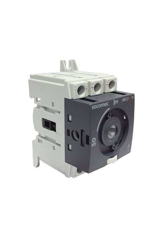 Szakaszoló be-ki kapcsoló alapkészülék 16A 3P ráépíthető sorolható fix Sirco M1 SOCOMEC - 22003000