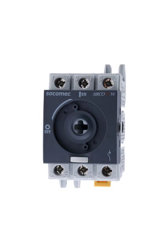 Szakaszoló be-ki kapcsoló alapkészülék 16A 3P ráépíthető sorolható fix Sirco M1 SOCOMEC - 22003000