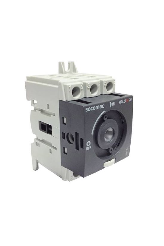 Szakaszoló be-ki kapcsoló alapkészülék 20A 3P ráépíthető sorolható fix Sirco M1 SOCOMEC - 22003001