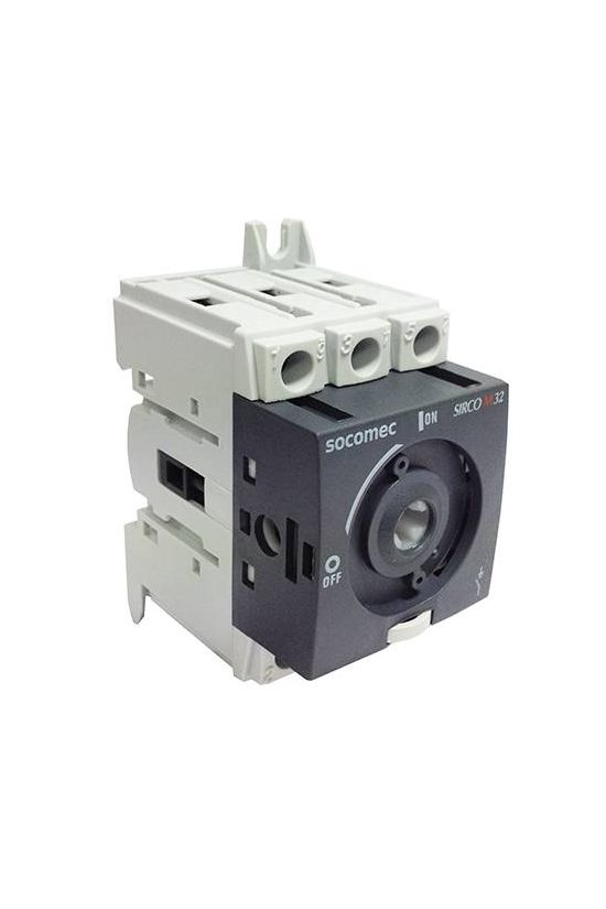 Szakaszoló be-ki kapcsoló alapkészülék 32A 3P ráépíthető sorolható fix Sirco M1 SOCOMEC - 22003003