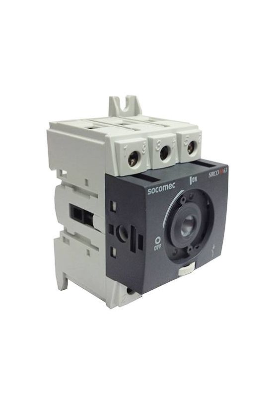 Szakaszoló be-ki kapcsoló alapkészülék 63A 3P ráépíthető sorolható fix Sirco M2 SOCOMEC - 22003006