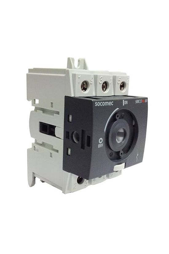 Szakaszoló be-ki kapcsoló alapkészülék 80A 3P ráépíthető sorolható fix Sirco M2 SOCOMEC - 22003008