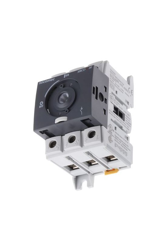 Szakaszoló be-ki kapcsoló alapkészülék 80A 3P ráépíthető sorolható fix Sirco M2 SOCOMEC - 22003008