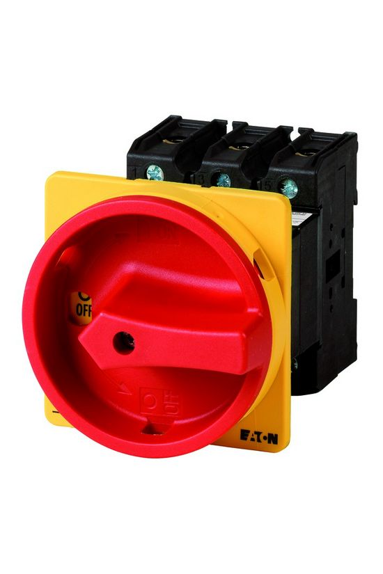 Szakaszoló fő- és vészkapcsoló 100A 3P 37kW/400VAC-3 fix piros zárható P3-100/V/SVB EATON - 088558