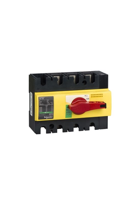 Szakaszoló fő- és vészkapcsoló 125A 690V 3P ráépíthető beépíthető sorolható INS125125 Schneider - 28926