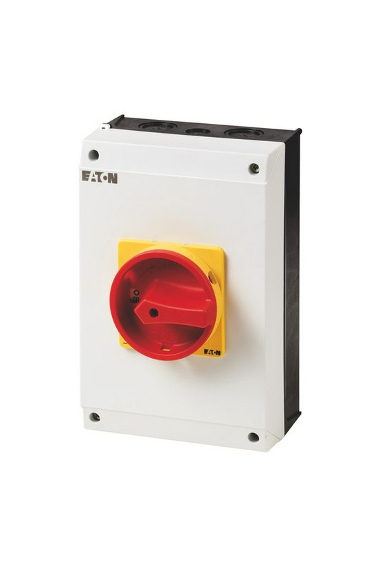 Szakaszoló fő- és vészkapcsoló 63A 3P 30kW/400VAC-3 ráépíthető tokozott piros P3-63/I4/SVB EATON - 207343