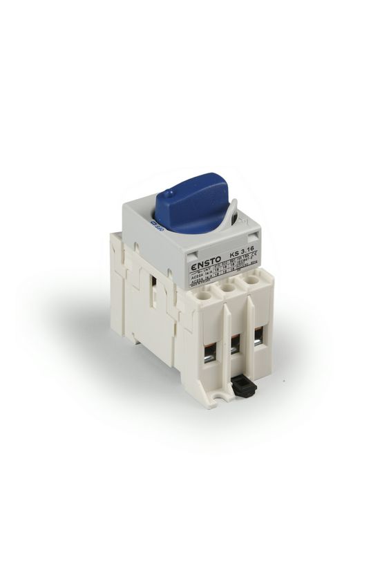 Szakaszoló főkapcsoló 16A 3P 690V ráépíthető sorolható fix rövid forgatókaros zárható Ensto - KS3.16