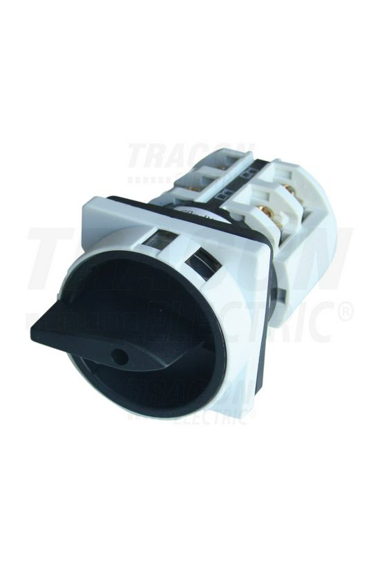 Szakaszoló főkapcsoló 20A 4P 690V beépíthető fix fekete rövid forgatókaros zárható TRACON - TKF-20T