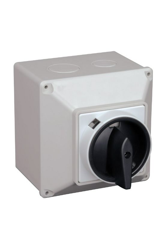 Szakaszoló főkapcsoló 20A 4P 690V beépíthető tokozott fekete rövid forgatókaros zárható TRACON - TKF-20T65