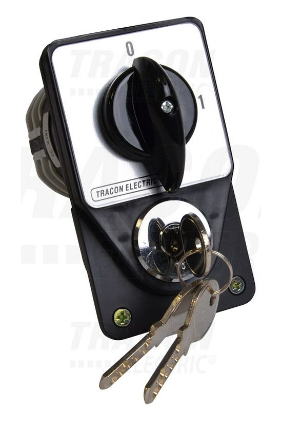 Szakaszoló főkapcsoló 32A 4P 690V előlapi központos fix kulcs zárható TRACON - TKFK-32