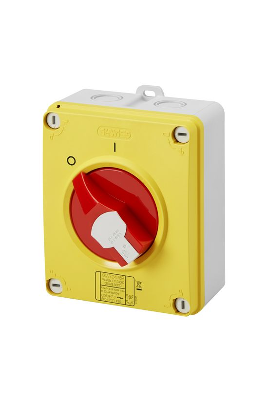 Szakaszoló vész- be-ki kapcsoló 2P 16A tokozott IP66 70RTHP GEWISS - GW70431P