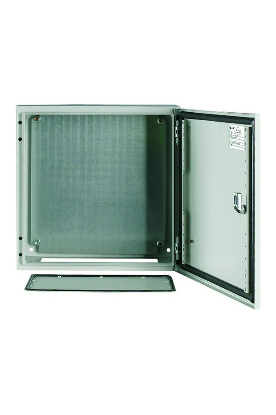 Szekrény fali sorolható acél szerelőlappal 400mm 400mmx 200mmx IP66 szürke CS-44/200 EATON - 111684