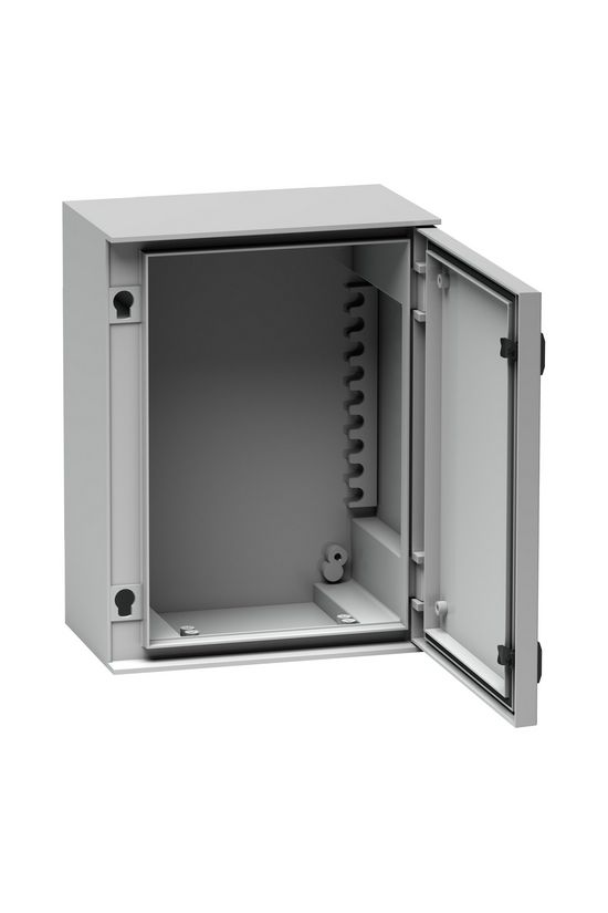 Szekrény fali teli ajtós műanyag 647mm 436mmx 250mmx IP66 szürke Thalassa PLM Schneider - NSYPLM64G