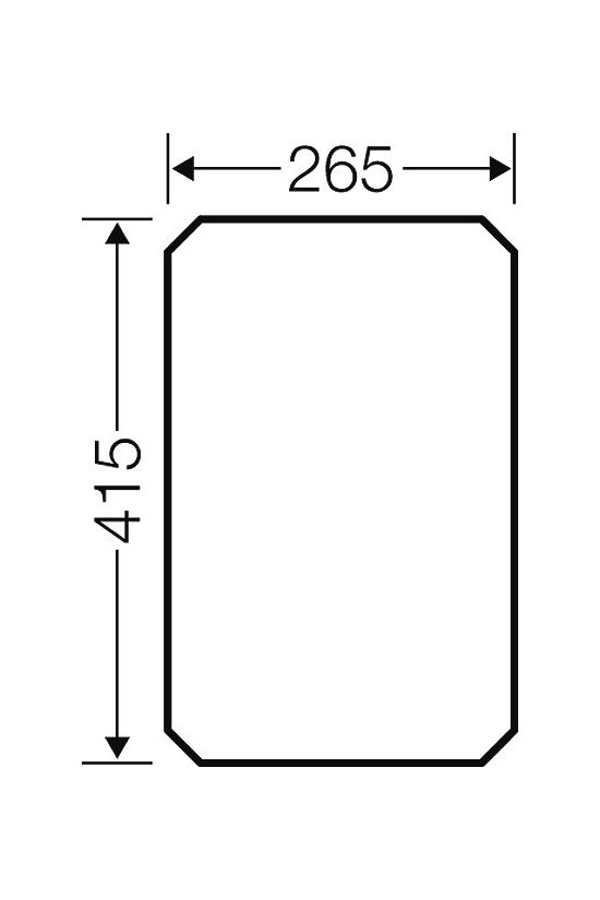 Szerelőlap MI703-hoz műanyag 415mm-ma 265mm-sz kezeletlen MiMP3 ENYMETER Hensel - 2000018