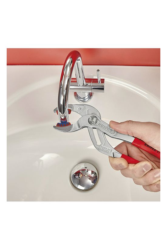 Szifon- és konnektorfogó max.d75mm-befogás piros falsemm-nyitás 250mm KNIPEX - 8113250