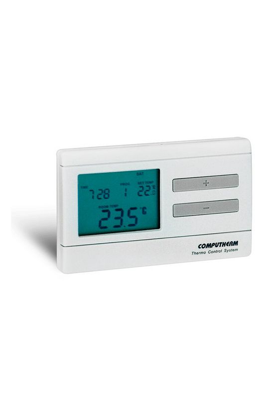 Szobatermosztát programozható LCD +2xAA1,5V-elem digitális 5-40°C 8A 230V elektronikus QUANTRAX - Q7