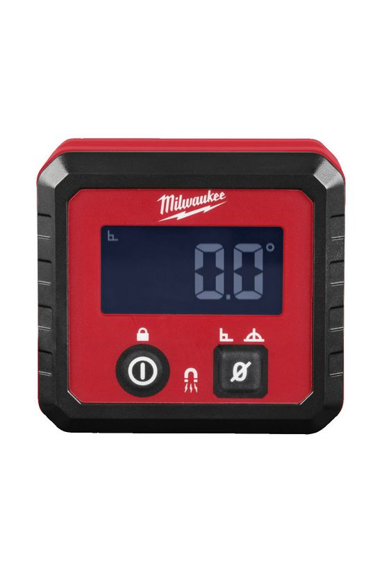 Szögmérő digitális LCD 2xAAA-elemmel piros +tok 0-90°méréstartomány digitális kijelzés Milwaukee - 4932493656