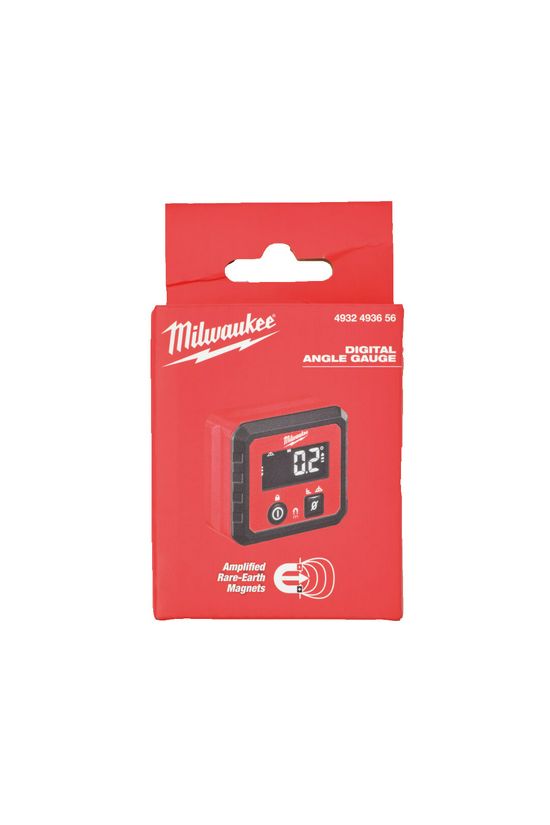 Szögmérő digitális LCD 2xAAA-elemmel piros +tok 0-90°méréstartomány digitális kijelzés Milwaukee - 4932493656