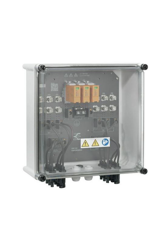 Szolár DC elosztó komplett 1kV 1MPP I+II-túlfesz 3x2-bizt.aljzat 3x2-MC4 IP65  PVN1M1I3SXF3V1O1TX - 2683070000