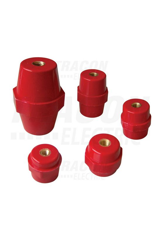 Támszigetelő 30mm M8 piros 1-pólus TRACON - STS-30
