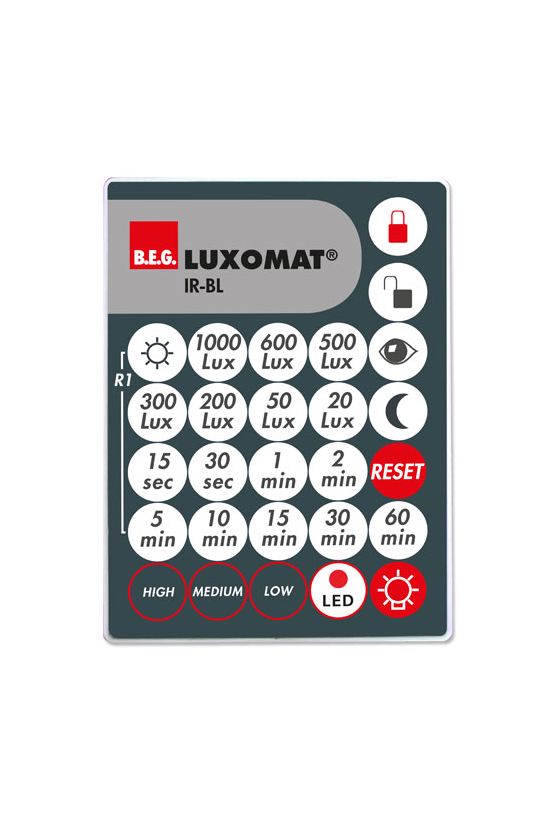 Távirányító BL2(4)(-K) érzékelőhöz infravörös (IR) fekete IR-BL B.E.G. - 93055