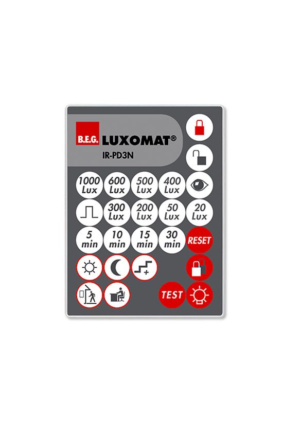 Távirányító PD3(4)N-1C érzékelőhöz infravörös (IR) fekete IR-PD3N B.E.G. - 92105