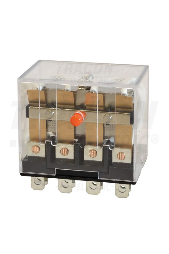 Teljesítményrelé 10A/230VAC/28VDC 4v dugaszolós 230V50Hz monostabil TRACON - RL14-240AC