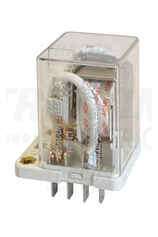 Teljesítményrelé 30A/230VAC/28VDC 3v dugaszolós 230V50Hz monostabil TRACON - RJ11-240AC