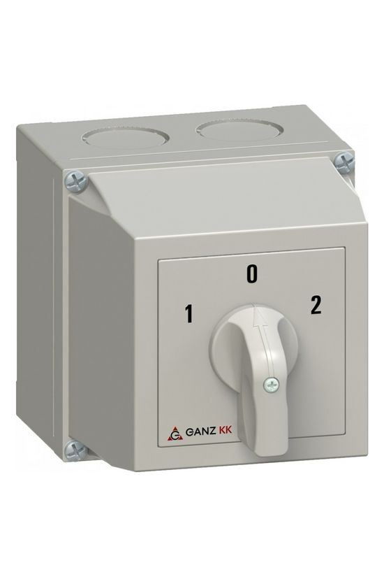Terhelés 0-1-2 átkapcsoló 3P 32A tokozott KKM1-32-6006 Ganz KK - 4AF6006XB00S40