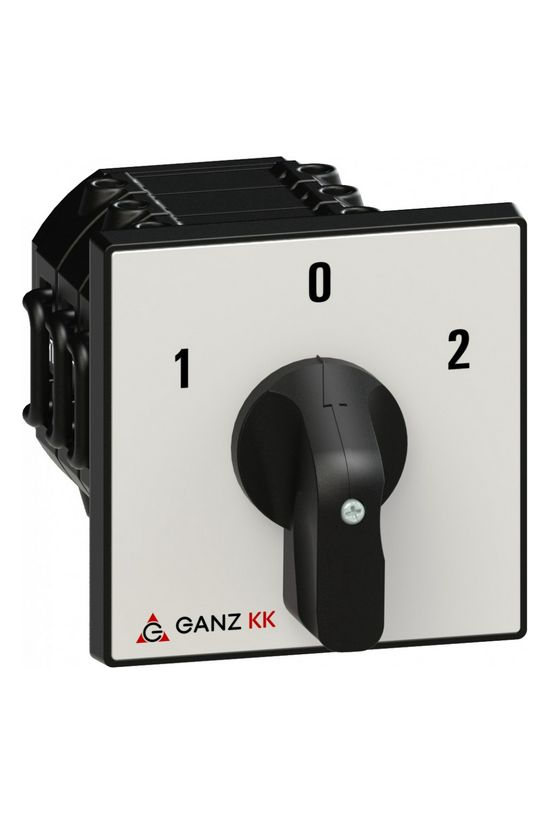 Terhelés 0-1-2 átkapcsoló 3P 40A előlapra KK2-40-6006 Ganz KK - 903-6006-601
