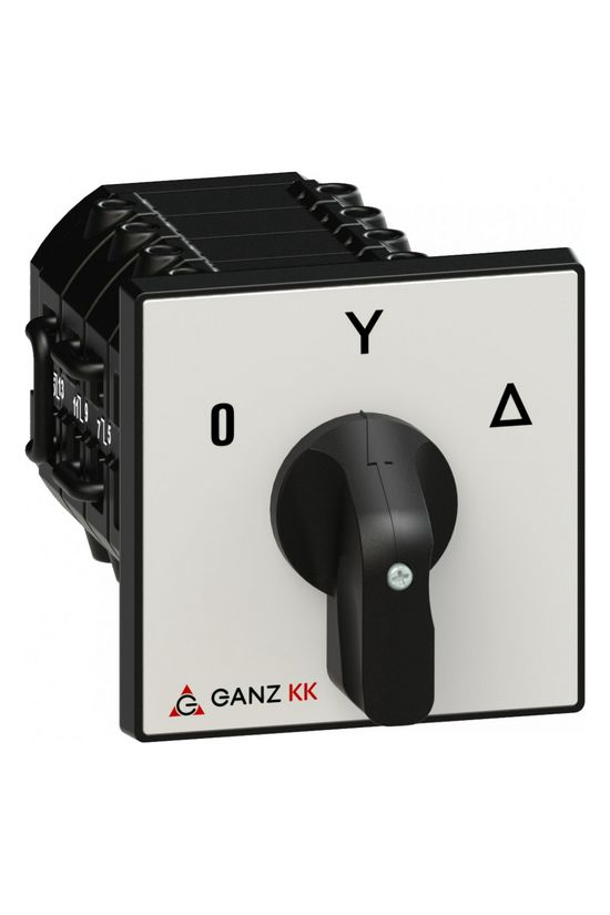 Terhelés 0-1 csillag-delta kapcsoló 3P 63A előlapra KK2-63-6009 Ganz KK - 904-6009-701