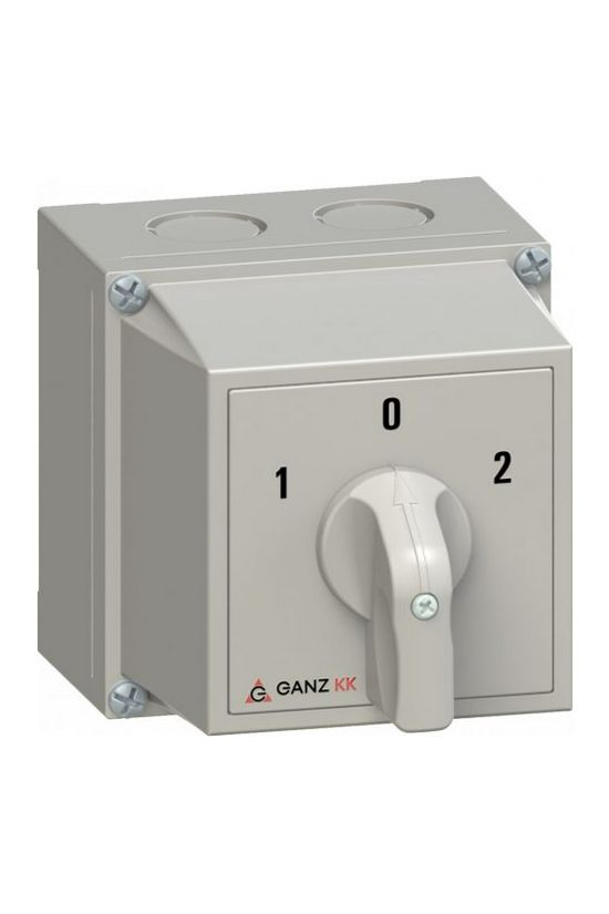 Terhelés 1-0-2 átkapcsoló 3P 20A tokozott KKM0-20-6006 Ganz KK - 3AC6006XB00S40