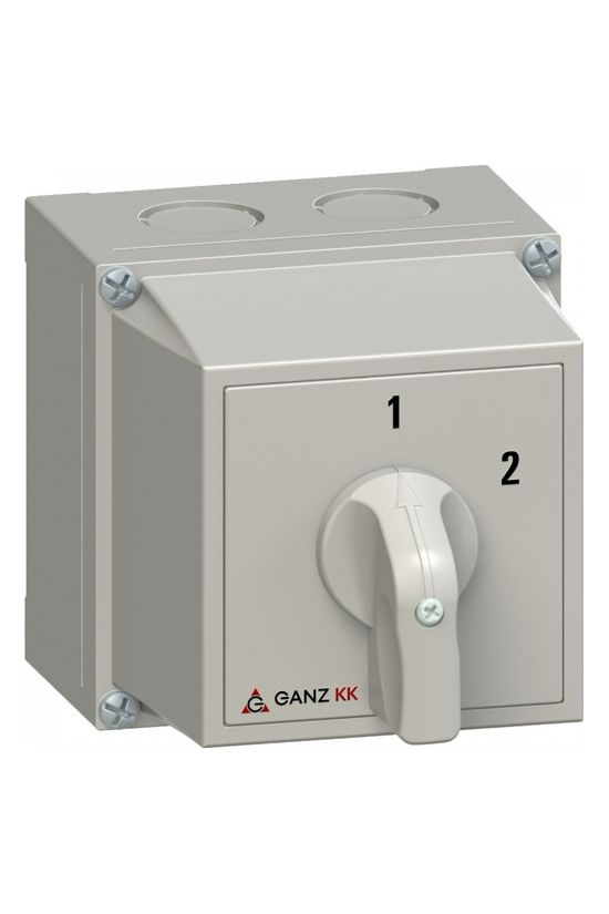 Terhelés 1-2 átkapcsoló 3P 20A tokozott KKM0-20-6004 Ganz KK - 3AC6004XB00S40
