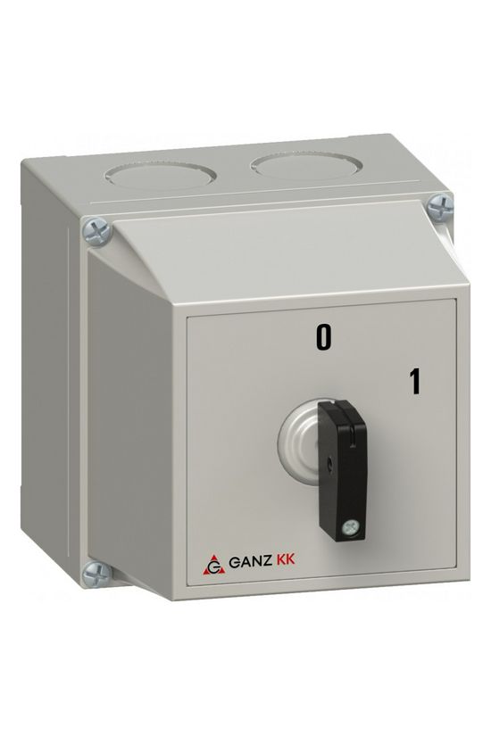 Terhelés be-ki kapcsoló 3P 20A tokozott KKMZ0-20-6002 Ganz KK - 4ZC6002XZ00S20