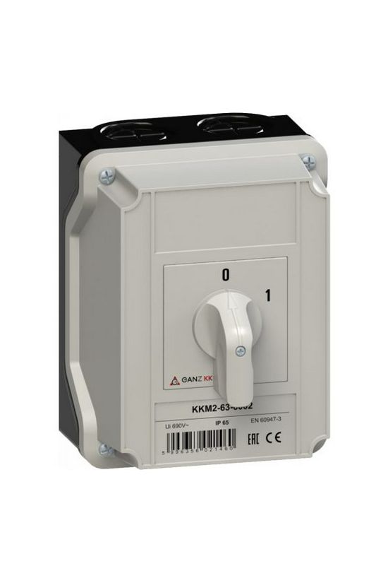 Terhelés be-ki kapcsoló 3P 63A tokozott KKM2-63-6002 Ganz KK - 902-6002-742