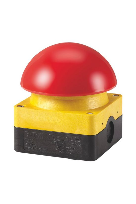 Tokozott láb/tenyér gomba-nyomó 1-z 1-ny húzásos nyugtázás reteszelt piros FAK-R/V/KC11/IY EATON - 229748