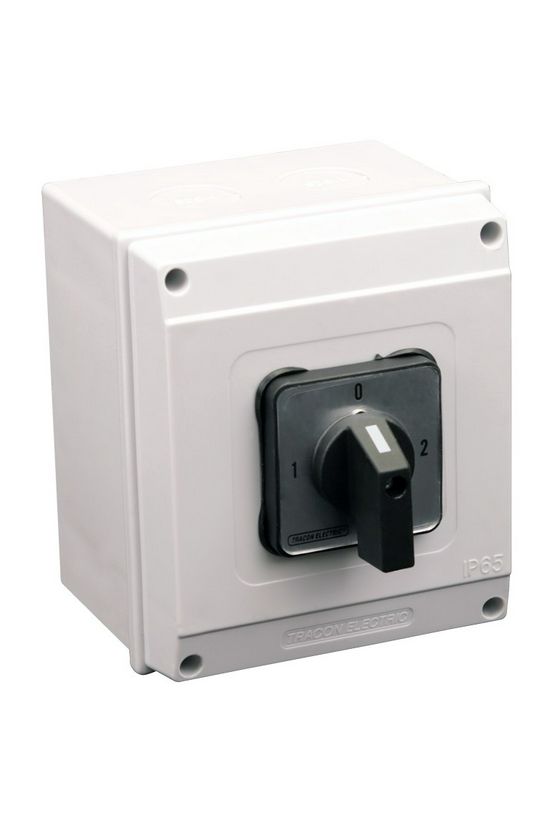 Terhelés 1-0-2 átkapcsoló 4P 20A 5.5kW/400VAC-3 tokozott IP42 TRACON - TKV-209/4T65