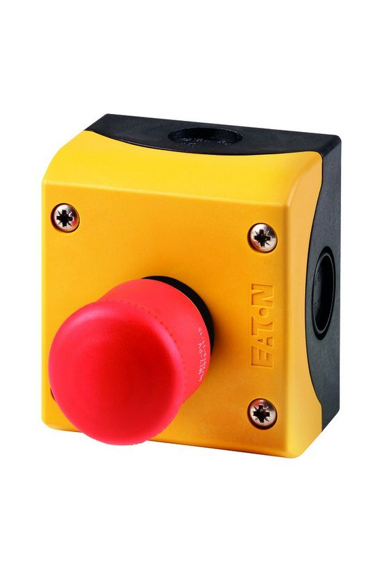 Tokozott vésznyomó húzónyugtázás 1-pozíció 115-500VAC 24-220VDC sárga M22-PV/KC11/IY EATON - 216525