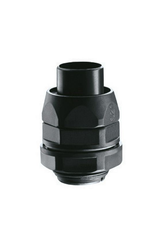 Tömszelence d32mm-Diflex csőhöz UV-álló 40mm-átmérő M40x1.5 egyenes IP54 fekete DF GEWISS - DX54132