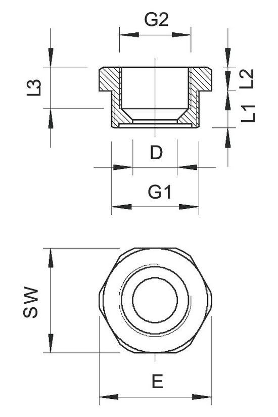 Tömszelence szűkítő szürke M 25/ M 20 műanyag 107 R M25-20 PA OBO-BETTERMANN - 2030628