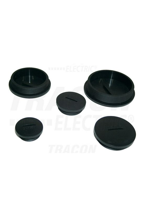 Tömszelence záródugó M 40 műanyag fekete TRACON - TMZ-40