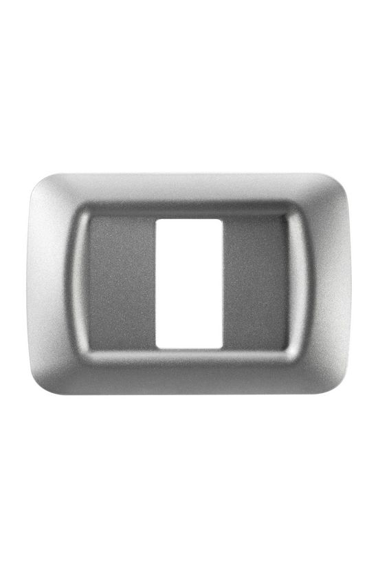 Top System díszkeret szerelőkerettel 1modul vízszintes műanyag titán metál fényes GEWISS - GW22601