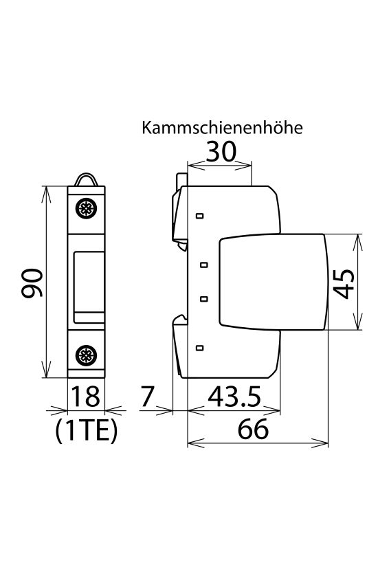 Túlfeszültség-korlátozó DEHNguard C 1P T2 TNC TN-S TN-C-S TT TN 230V/AC 40kA 1M DG S 275 DEHN - 952070