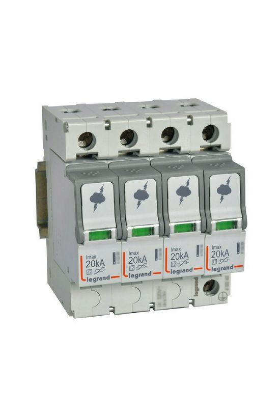 Túlfeszültség-levezető dugaszolható 4P T2 TNC TN-S TT 230V/AC 20kA 4M imax LEGRAND - 412223