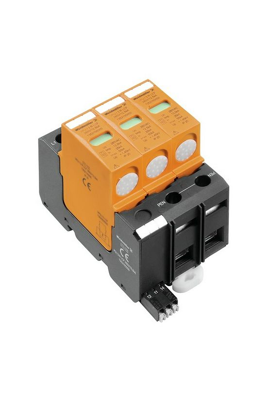 Túlfeszültség-levezető dugaszolható kombi T1+T2 3P T2 TNC 3M VPU I 3 R LCF 280V/12,5KA Weidmüller - 1352100000